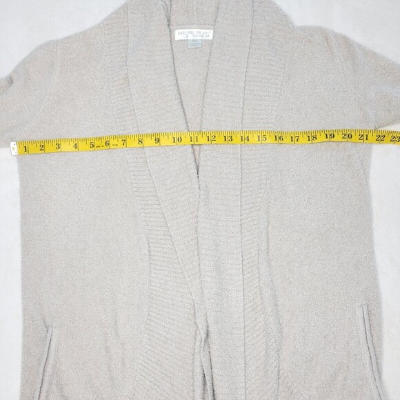 Barefoot Dreams CozyChic Lite Circle Cardi Taupe/Pink Womens Size XS/ Small - Picture 7 of 13